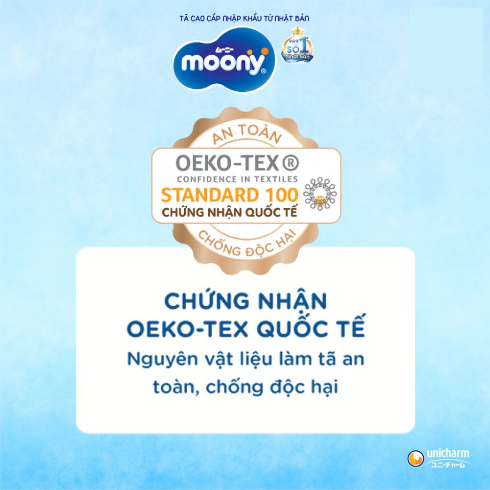 Tã Dán Moony Cao Cấp Size L (9 - 14kg) (Xanh) Gói 54 Miếng
