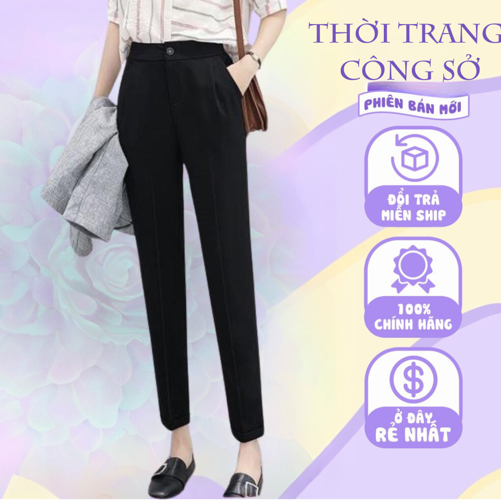 Ms 668 women black trousers office high waist straight leg straight high waist work pants dark blue-summer wear-resistant work pants