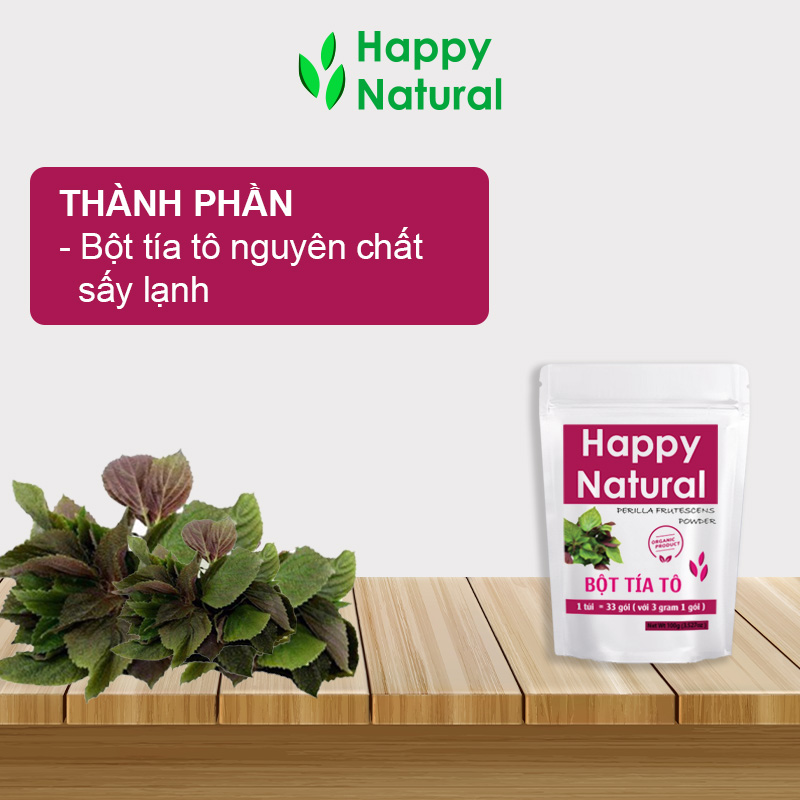 Bột Tía Tô Happy Natural Sấy Lạnh 100g