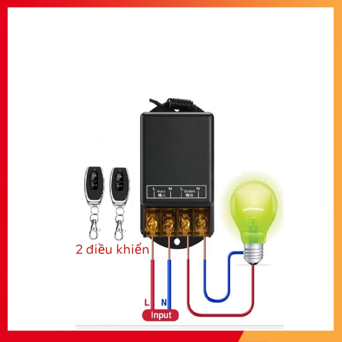 Công tắc điều khiển từ xa khoảng cách 100m/3000w/220v - công suât lớn