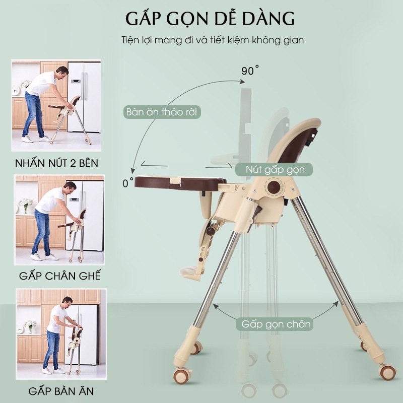 Ghế ăn dặm cao cấp BestBaby GA002