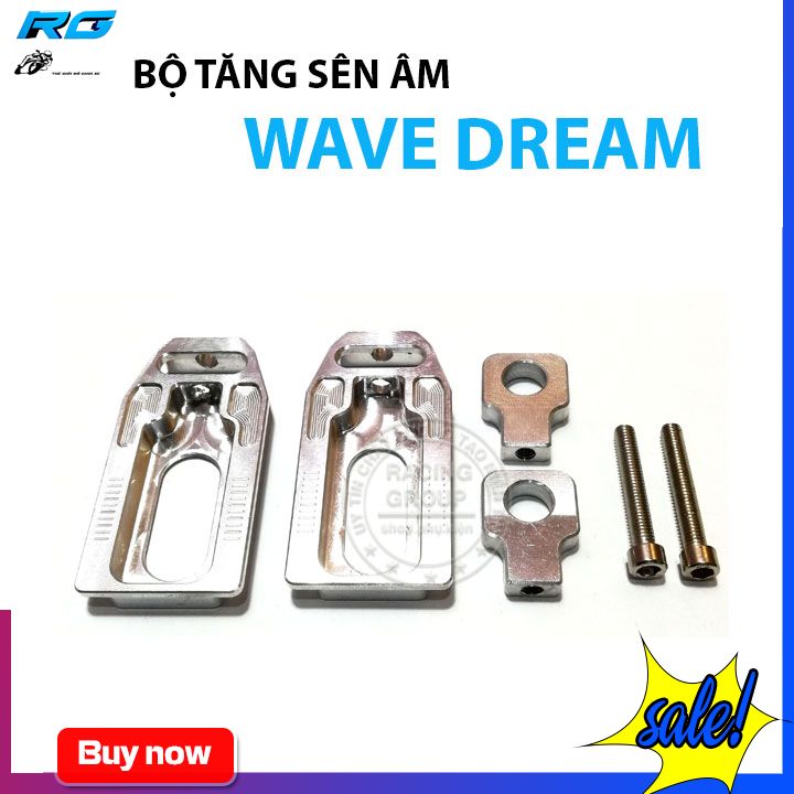 Pát tăng sên âm xe máy wave dream nhôm cnc