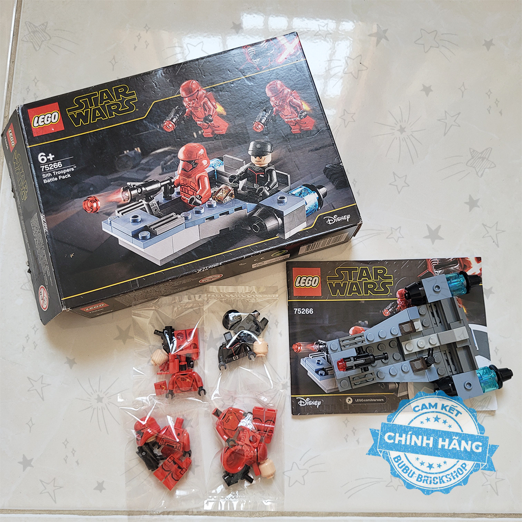 Lego star wars 75266 - sith troopers battle pack - bộ xếp hình lego chiến binh sith