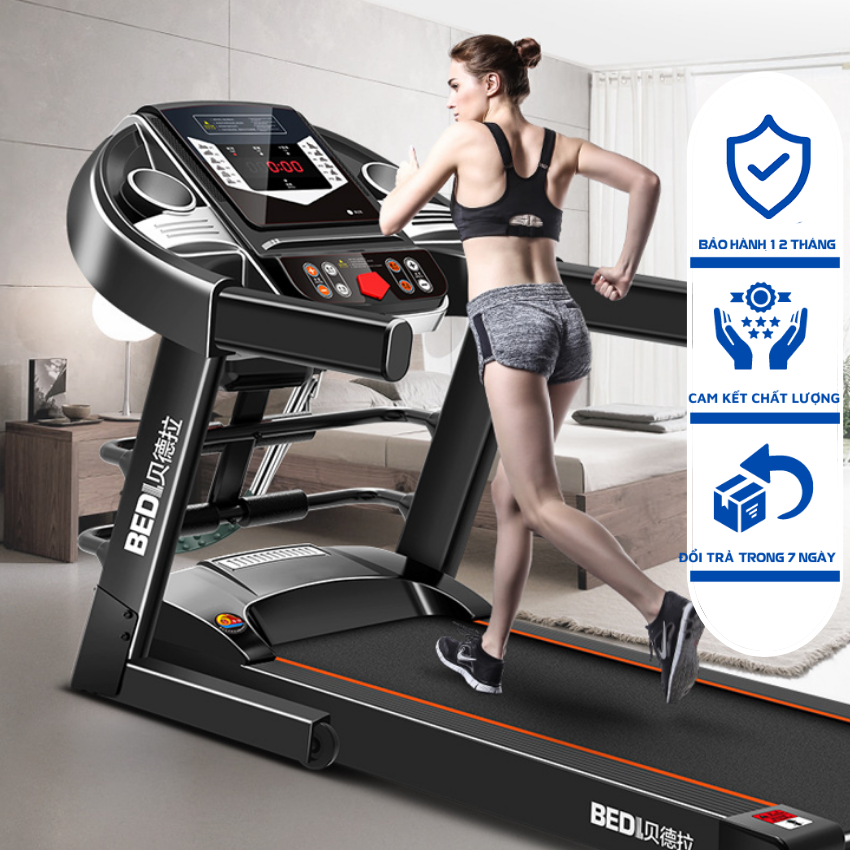 Treadmill Home Premium edition, hit the abdomen fat exercise running at home curtain led folding smart 5 level running