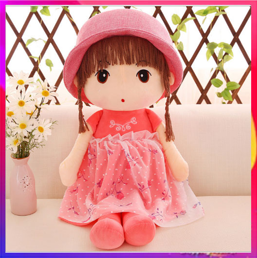Búp bê váy hoa cao 45cm cao cấp hồng