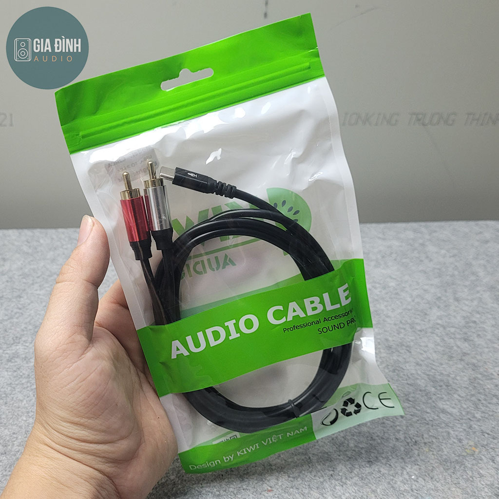 Cáp Type C ra 2RCA (bông sen) Kiwi - Chính hãng