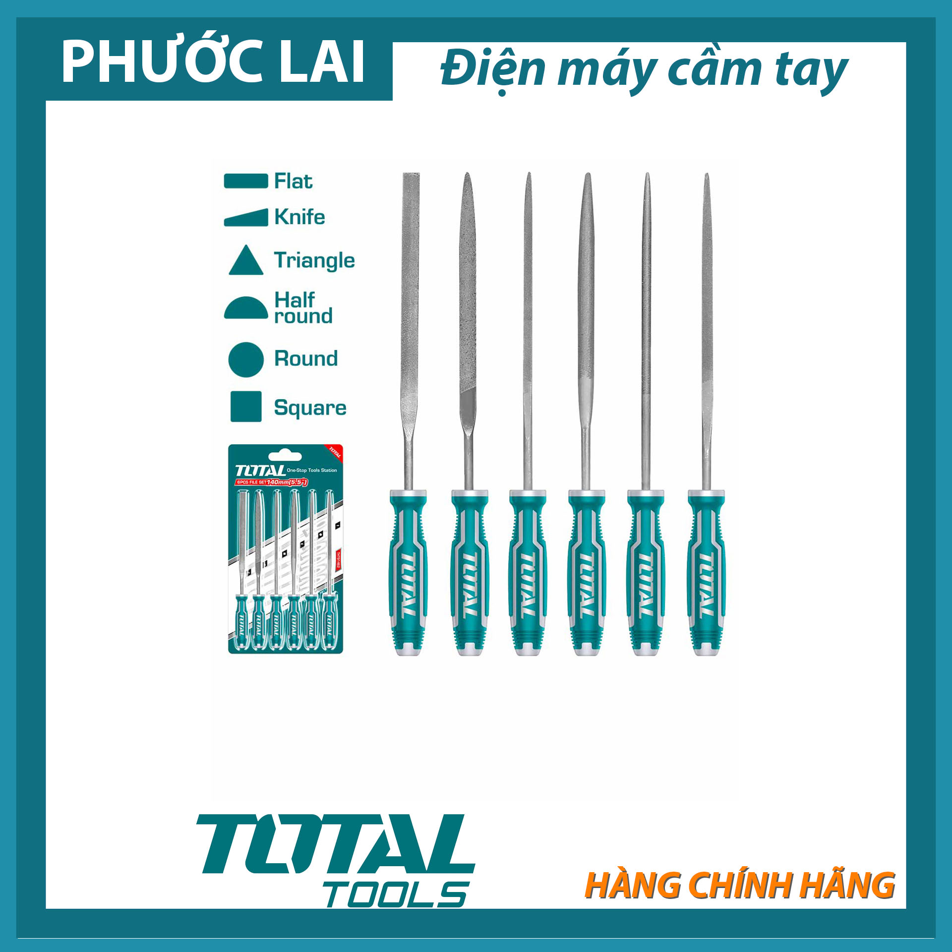 Bộ giũa sắt 6 chi tiết total tht91462