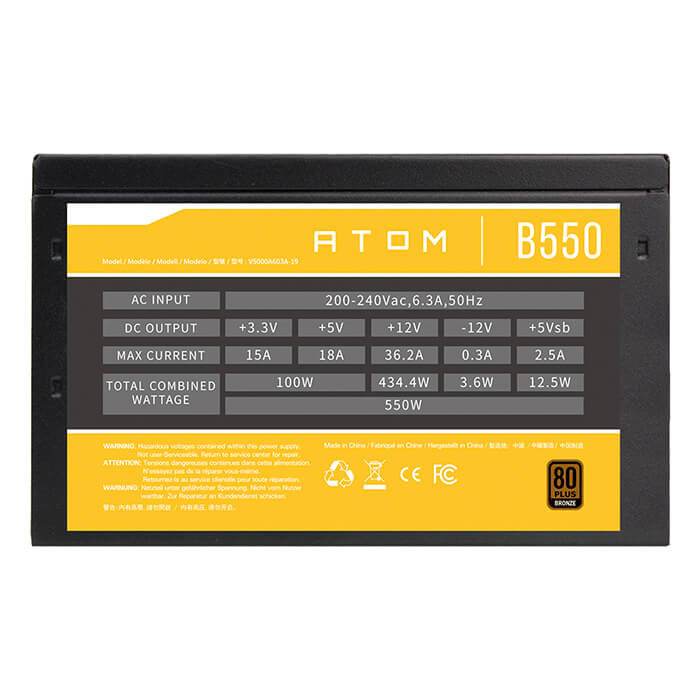 Nguồn máy tính ATOM B550 (Công suất thực 550W)