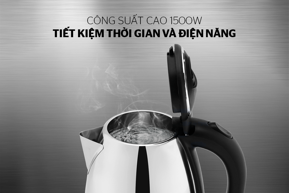 Ấm siêu tốc inox 1.8L SUNHOUSE HAPPYTIME
