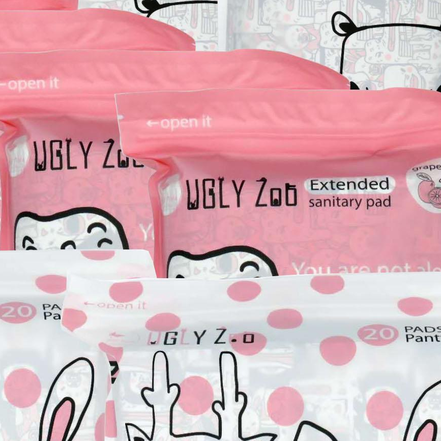 [HCM]Combo BVS Belle Flora Ugly Zoo (4 gói ban ngày 4 gói ban đêm 2 gói hàng ngày)_Tặng gối tựa lưng cute