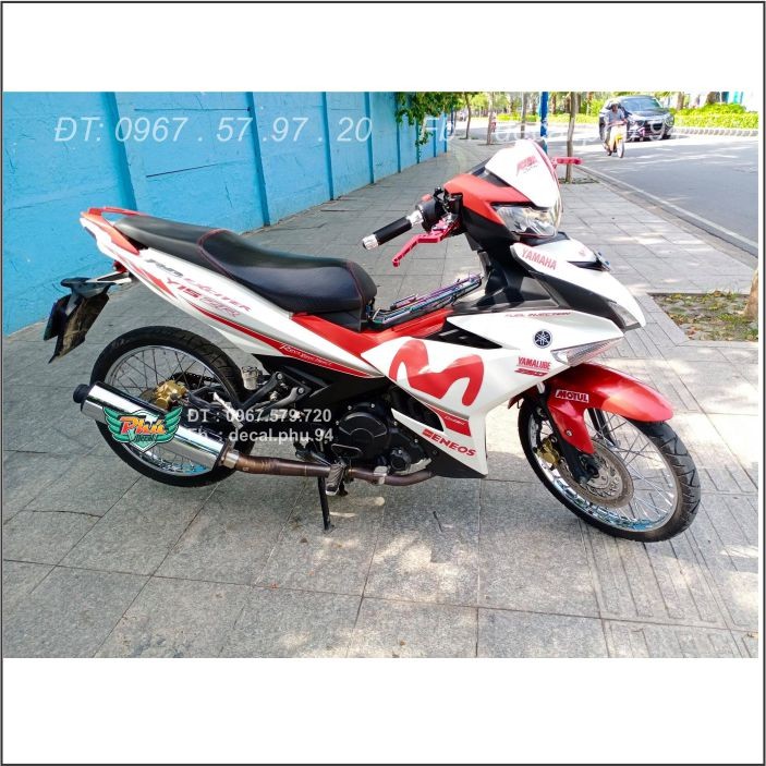 Tem rời Exciter 150 Movistar Trắng đỏ (H)