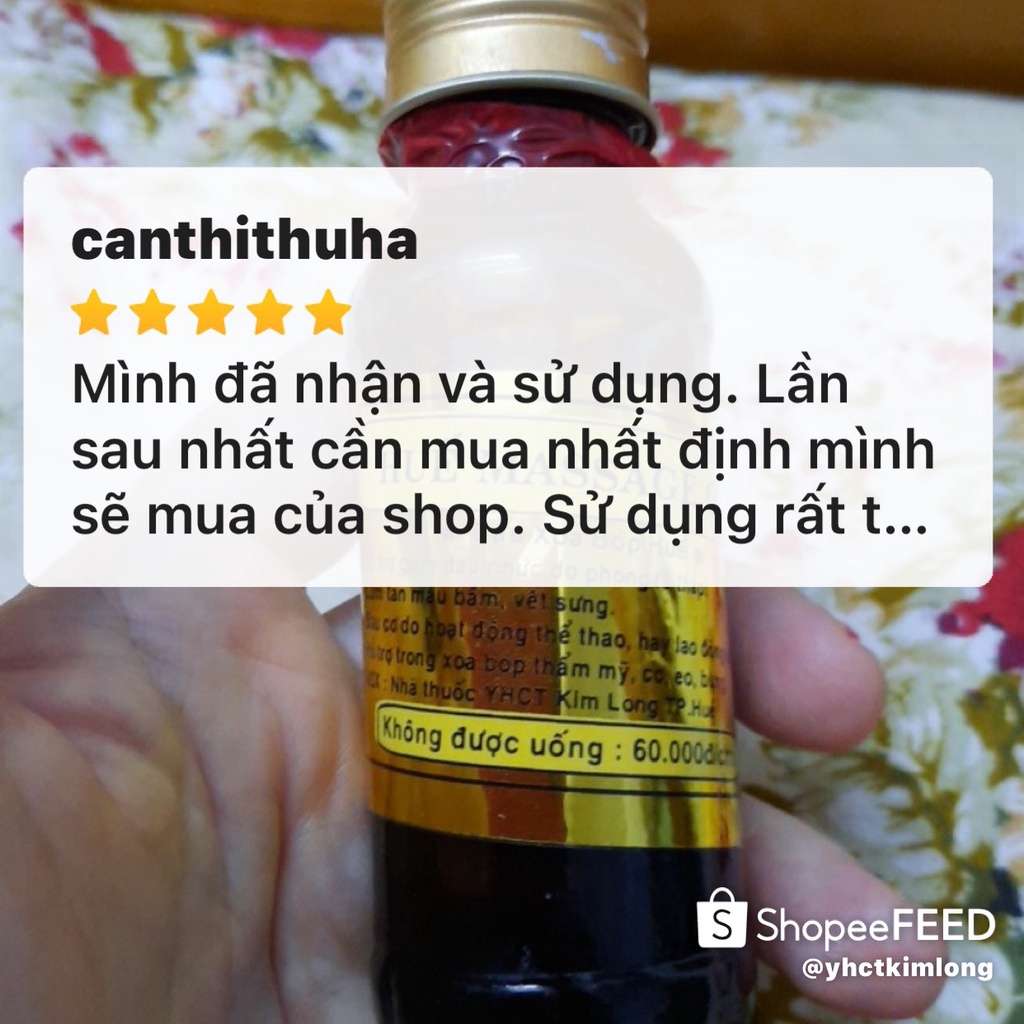 Dầu Massage Huế Kim Long Chính Hãng ( 1 Chai)