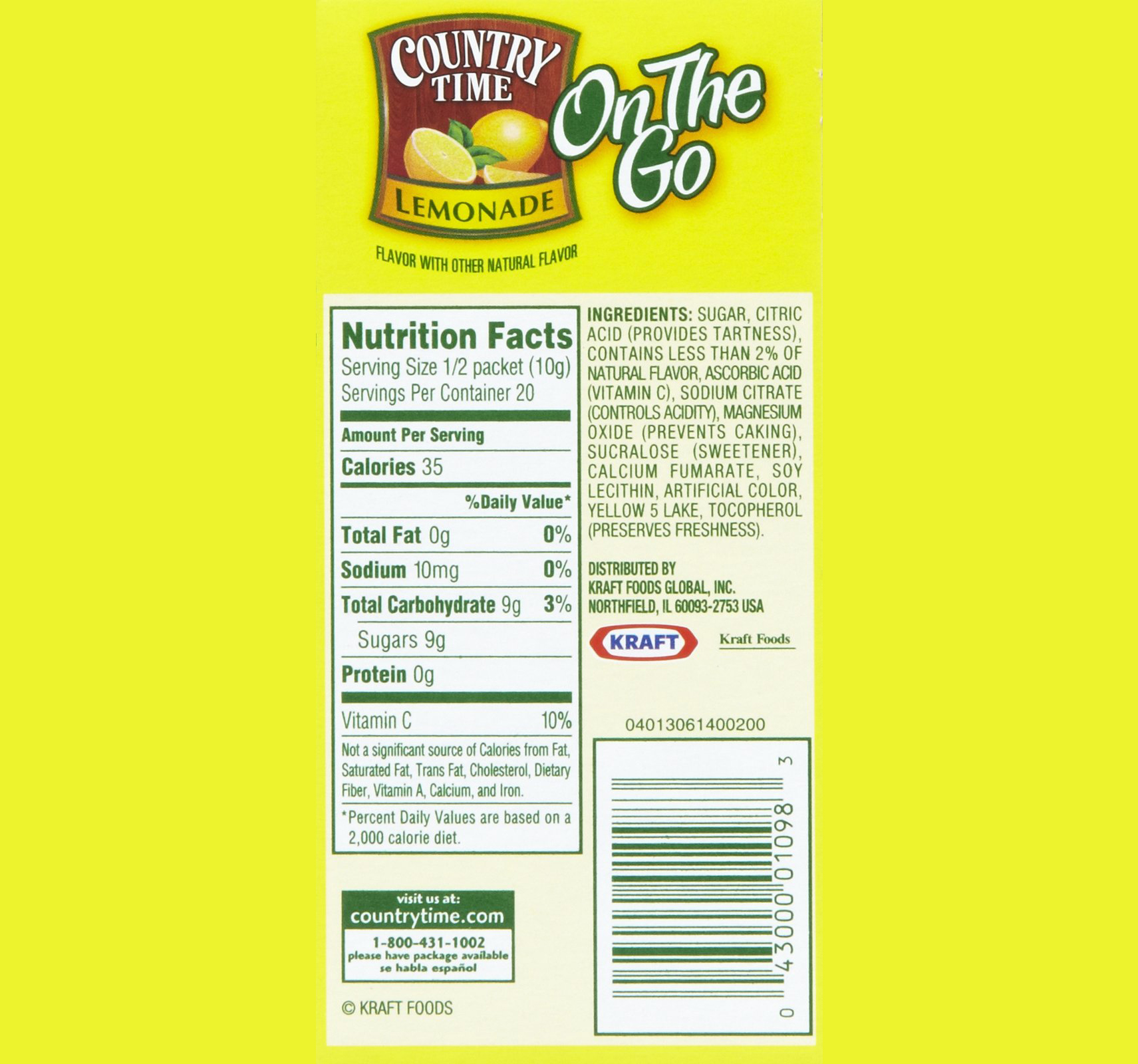 Bột Pha Nước Chanh Country Time Lemonade 2.33kg Mỹ
