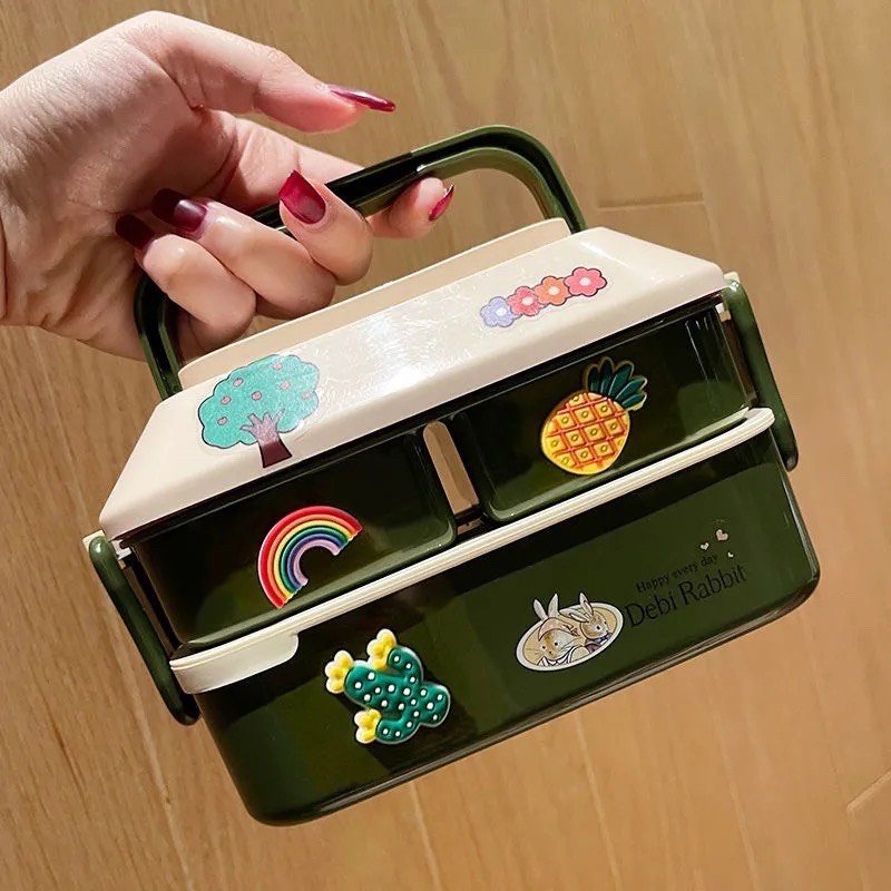[ hàng chất lượng] Hộp Đựng Cơm Hình Cute - Hộp Đựng Cơm Trưa Văn Phòng