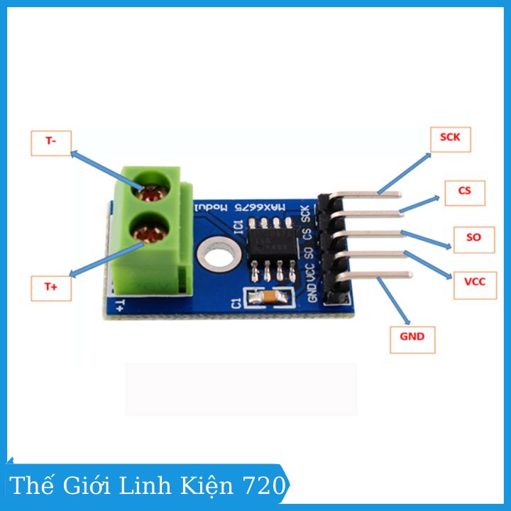 Module cảm biến nhiệt độ MAX6675 SPI 5vdc