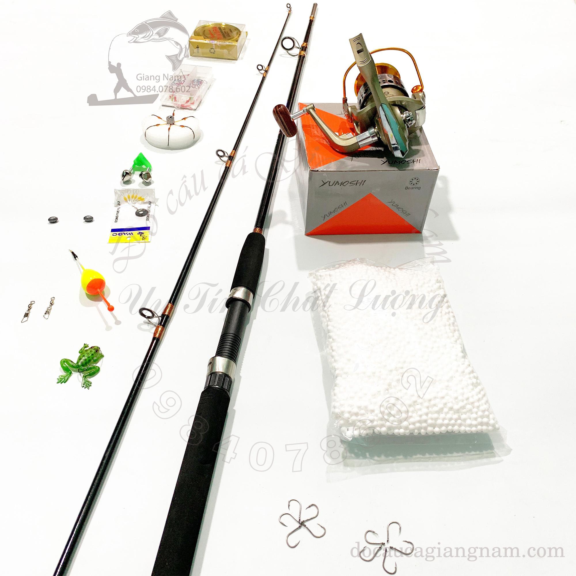 Combo bộ cần câu shimano và máy 6000 kèm kèm lăng xê lưỡi lục phao xốp và phụ kiện