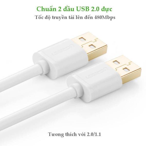 Cáp USB hai đầu đực mạ vàng dài 3m Ugreen 30135 cao cấp