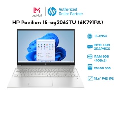 [VOUCHER 1,5 TRIỆU ĐƠN TỪ 9 TRIỆU] Laptop HP Pavilion 15-eg2063TU (6K791PA) (i3-1215U | 8GB | 256GB | Intel UHD Graphics | 15.6′ FHD | Win 11)