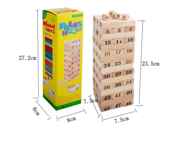 Đồ chơi rút gỗ size to 48 thanh
