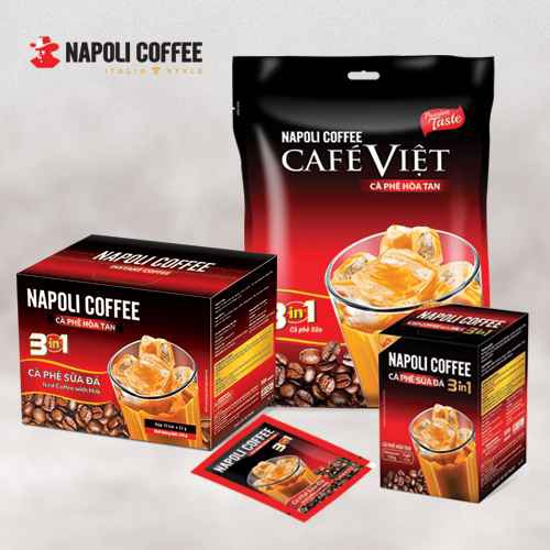 CÀ PHÊ HÒA TAN NAPOLI COFFEE CAFE ĐÁ/ SỮA THƠM NGON ĐẬM VỊ