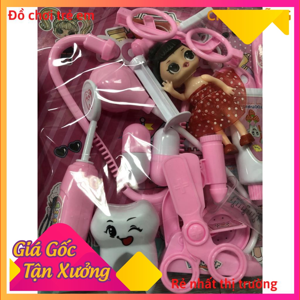 Vỉ đồ chơi bác sĩ nha khoa trọn bộ cho bé trai bé gái