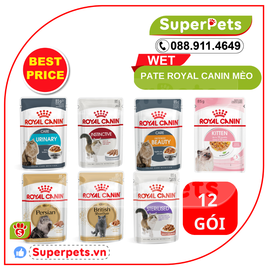 12*85g Vietnamese superpets cat litter bag Royal Canin
