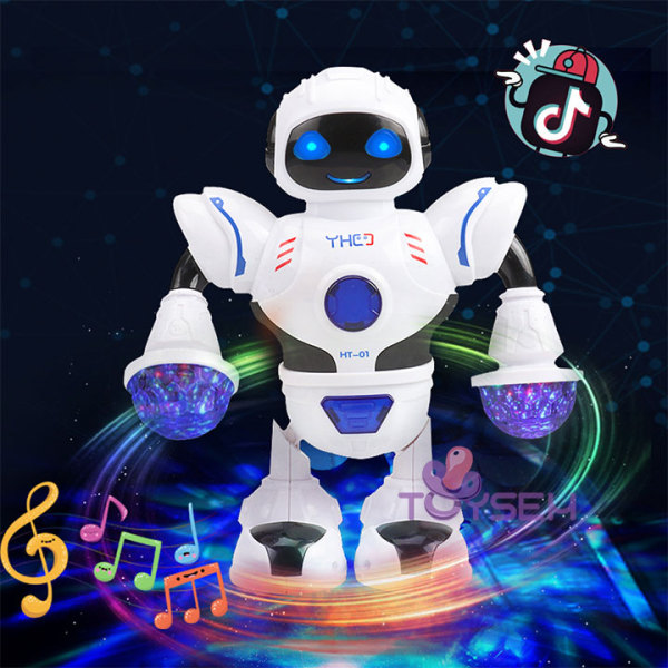 Đồ chơi robot nhảy múa theo nhạc có đèn led vui nhộn - Người máy đồ chơi nhún nhảy - Thế giới đồ chơi Toysem - Quà tặng sinh nhật cho bé trai bé gái cute