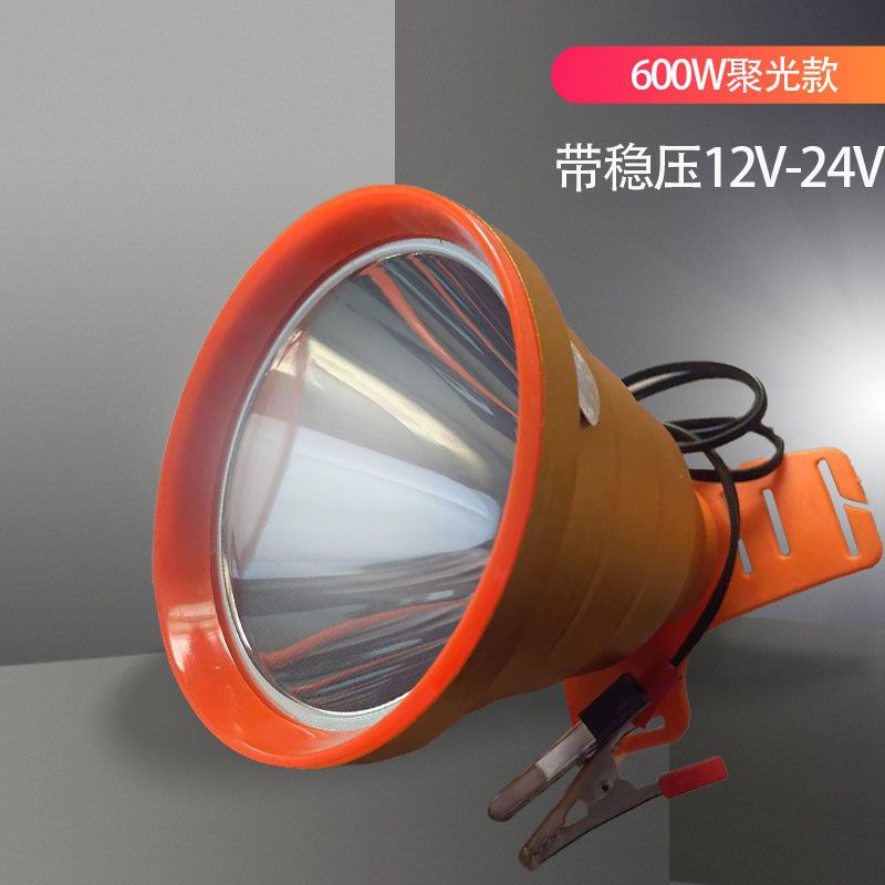 2023 siêu sáng 12v đèn pha đèn pin lithium bên ngoài led ánh sáng mạnh, loạn thị xa, đèn pin gắn trên đầu khẩu độ lớn