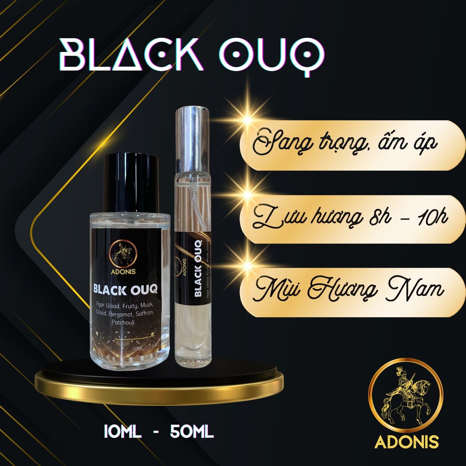 Nước Hoa Adonis Black OUQ - Ấm Áp & Tinh Tế