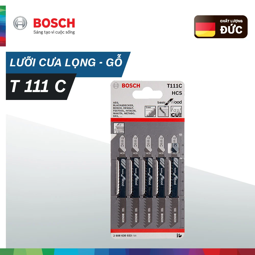 Bosch t 111 C Jigsaw Blades - Wood (Set of 5 Blades)