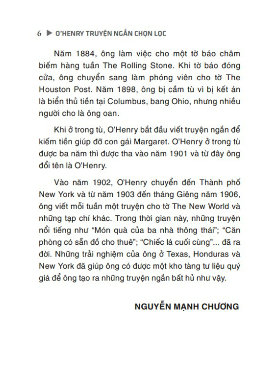 O' henry Truyện ngắn chọn lọc (bìa cứng)