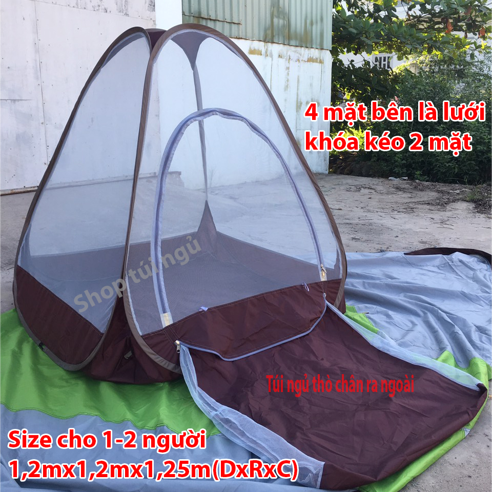 Mùng/lều thiền tự bung cao cấp kèm túi ngủ