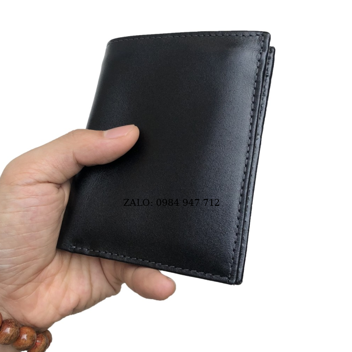 [Da Bò 100%] Ví Da Nam, Ví Nam Da Bò Dáng Đứng - Bảo Hành 12 Tháng