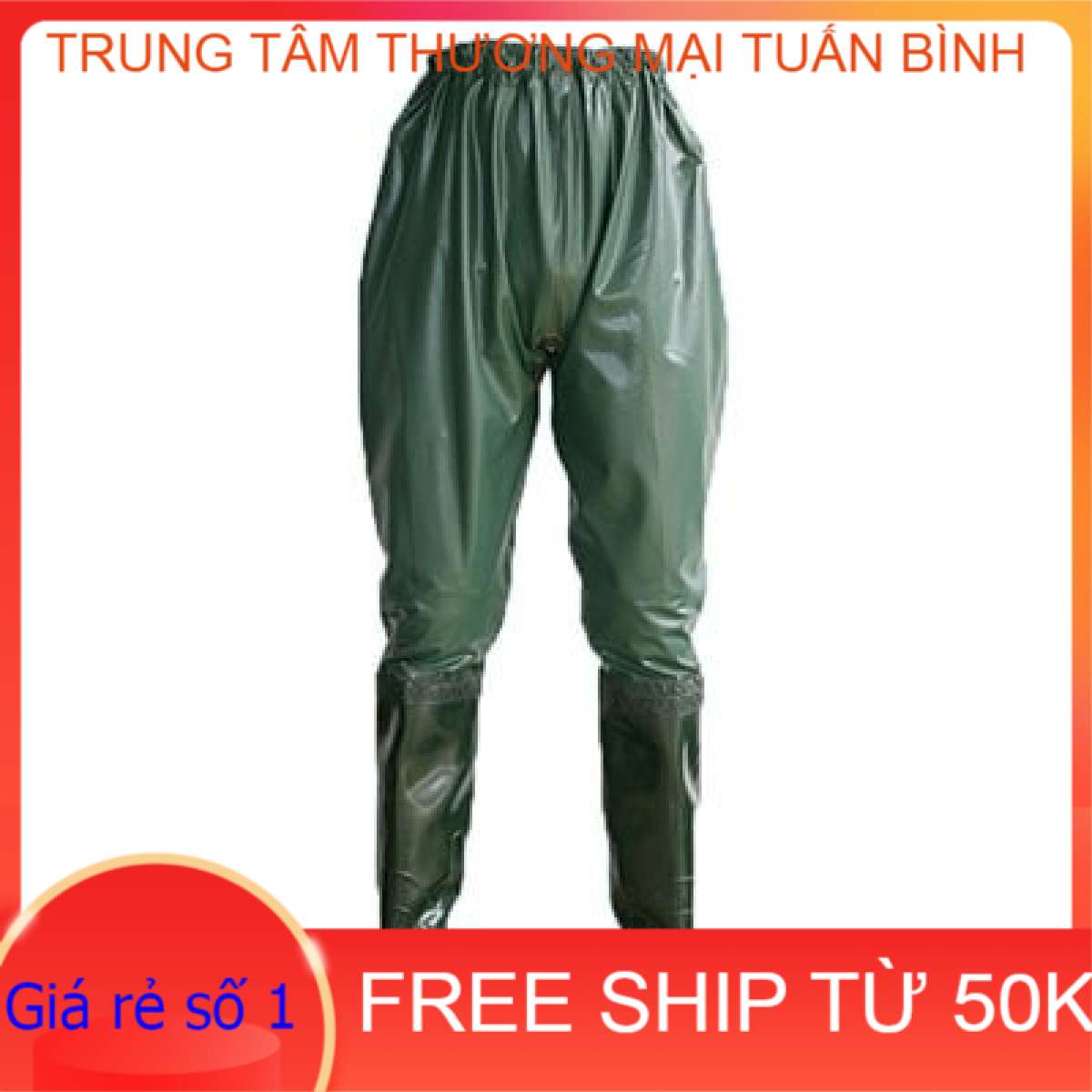 Ủng quần, ủng liền quần lội nước loại 2 lớp Quân Mã size 35-43