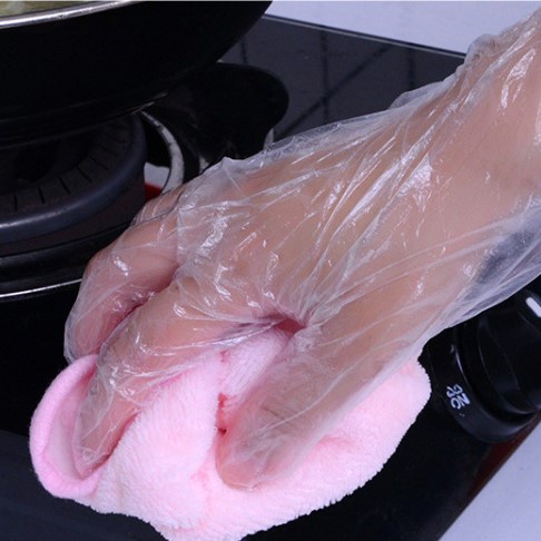 Disposable Nylon Gloves, Bag of 100 Pieces