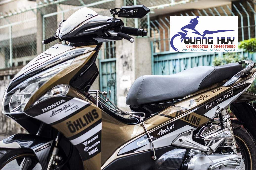 Tem Trùm Airblade Đen Vàng Đồng,Team Decal AB 2011 Ohlins