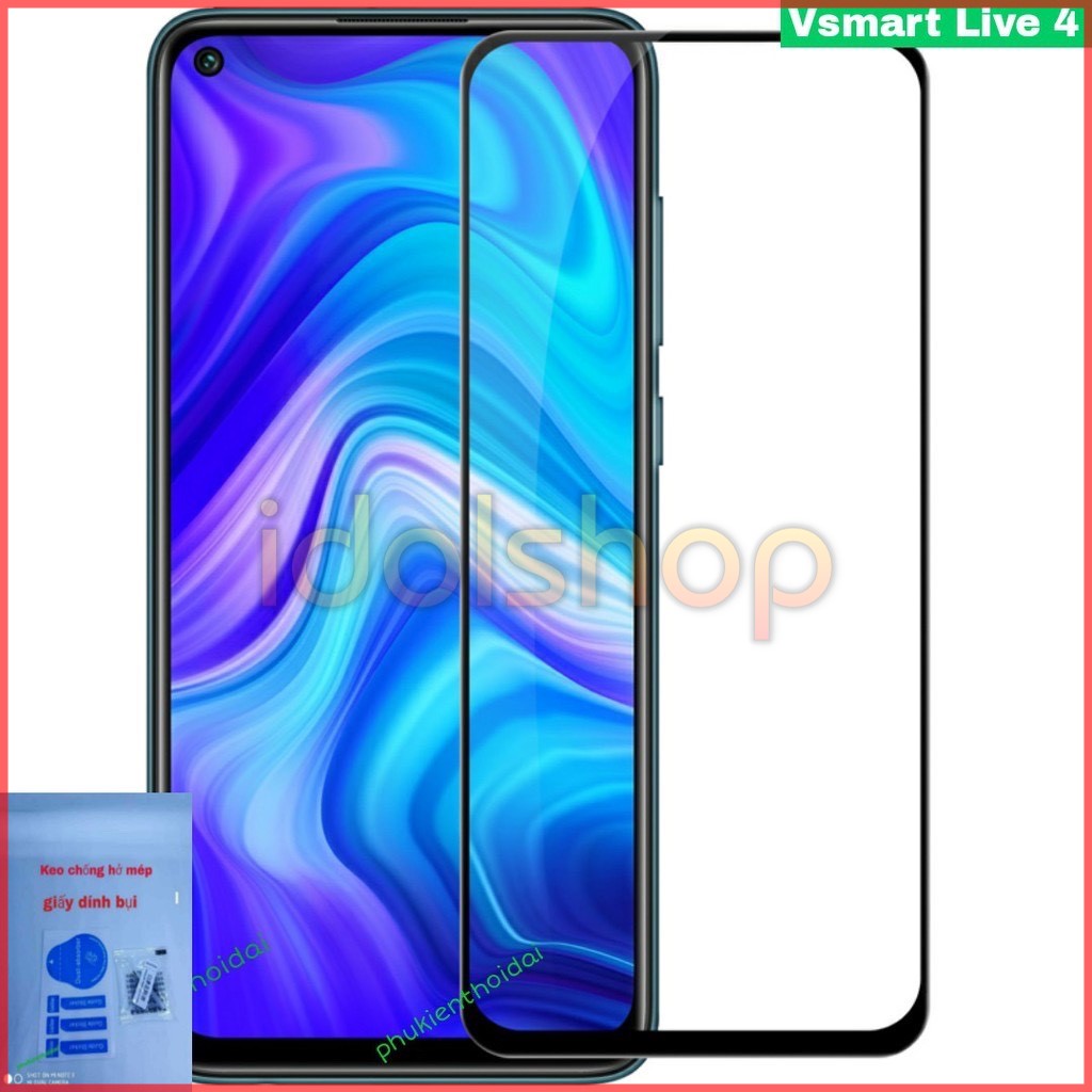 Cường lực Full màn full keo Vsmart Live 4