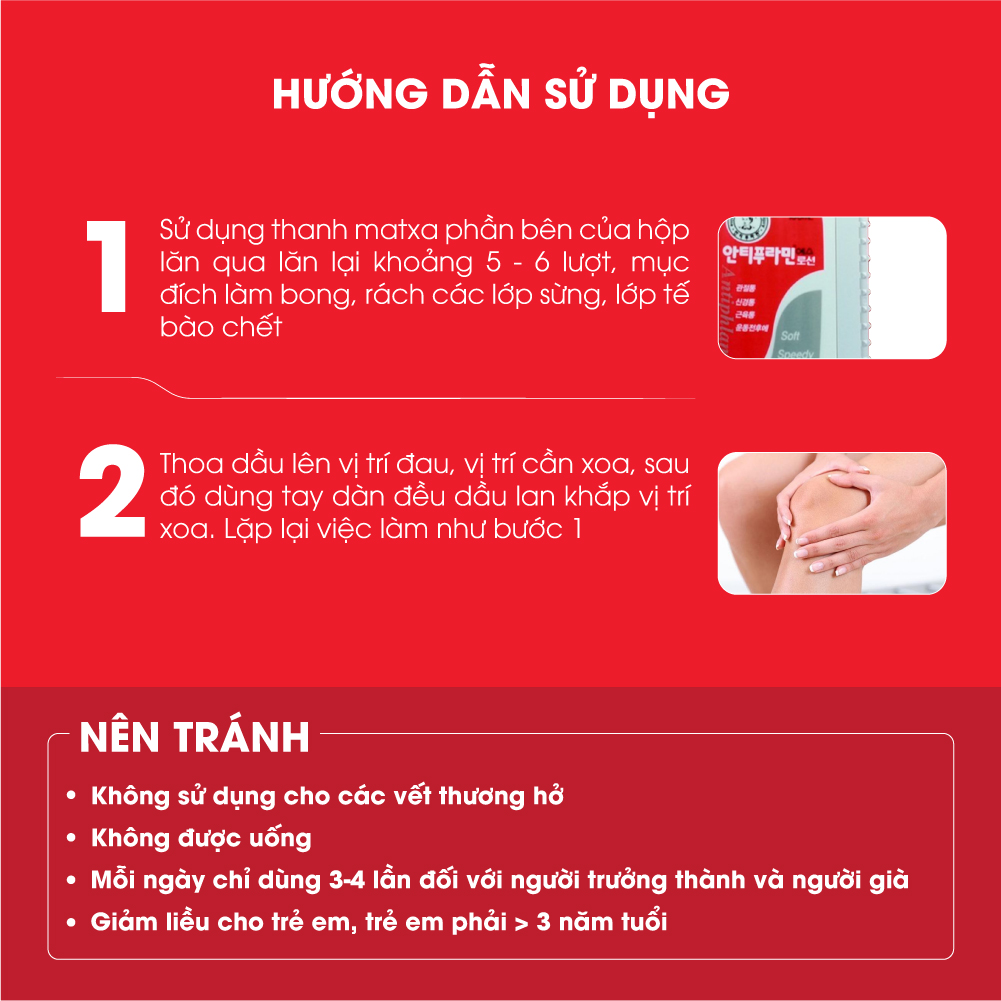 [Chai 100ml] Dầu nóng Hàn Quốc xoa bóp massage Antiphlamine