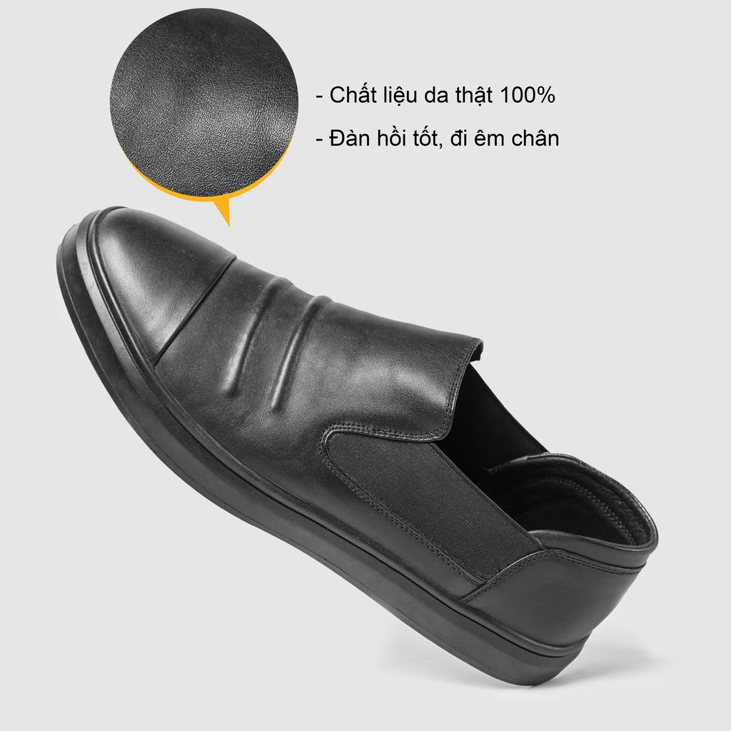 Giày nam, Giày công sở da bò GiayNam2H – 72 ( Đen )