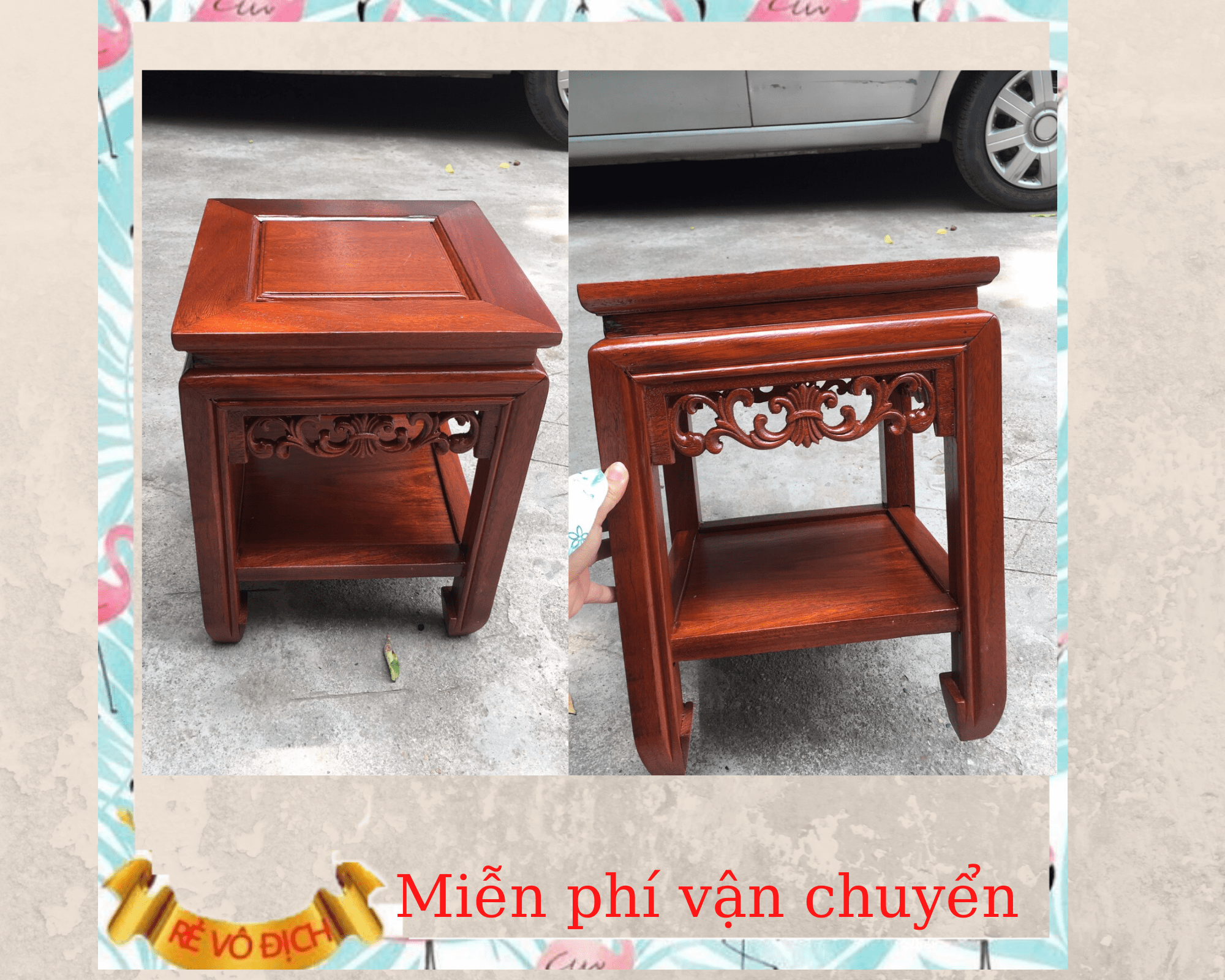 Đôn kê tượng Đôn để đồ gỗ hương cao cấp