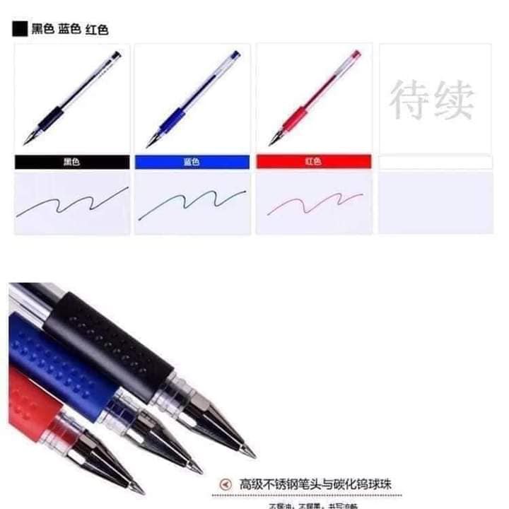 TKVT1BUT02 - Bút Bi Nước 1k, mực đều xanh, đen, đỏ, tím