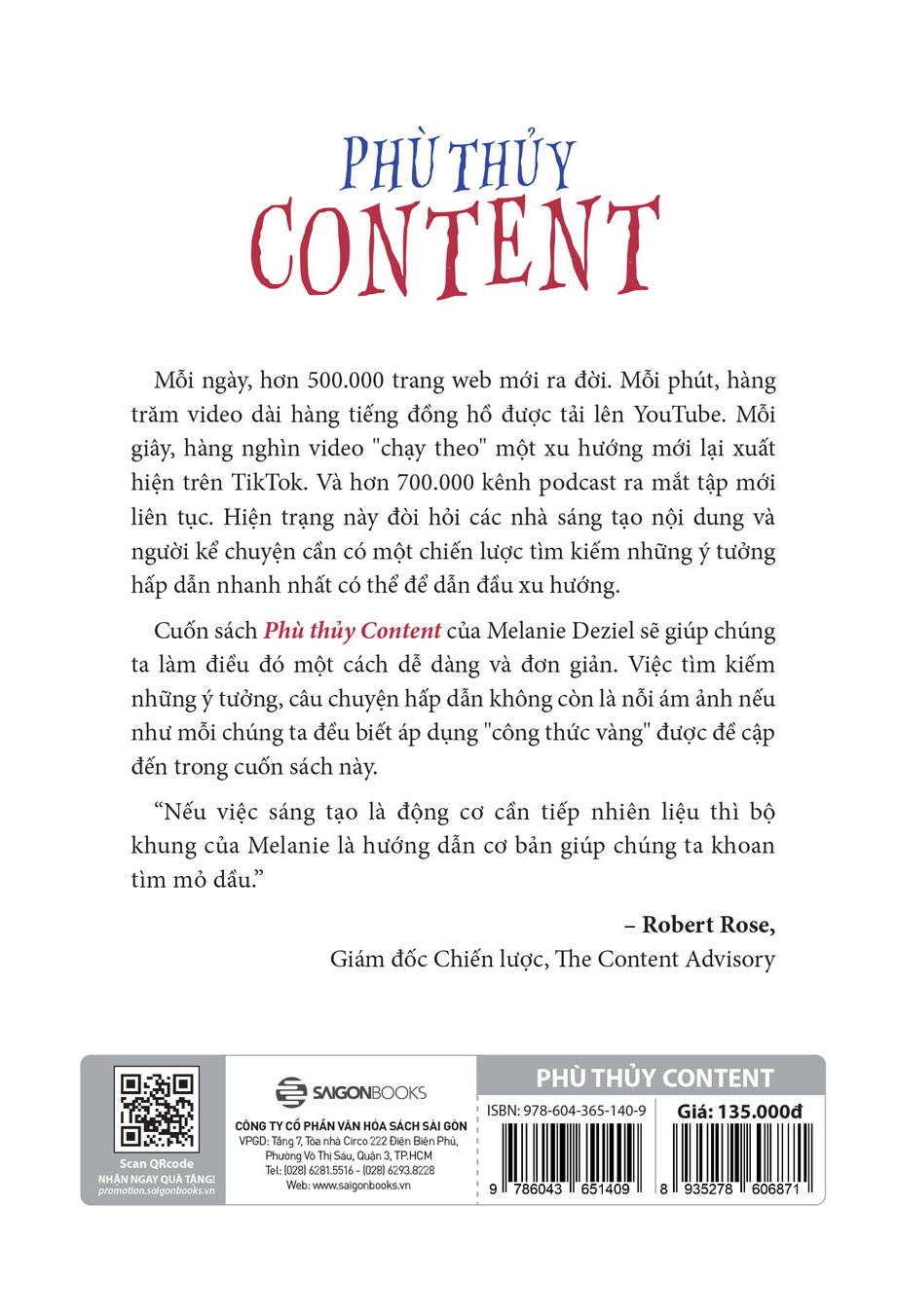 SÁCH - Phù thủy Content - Tác giả Melanie Deziel