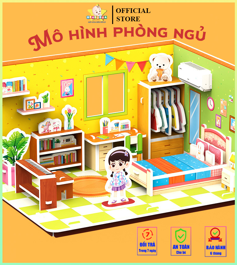 đồ chơi xếp hình cho bé - mô hình 3D cho bé