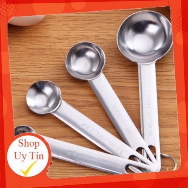 Set 4 muỗng đong định lượng cao cấp  thìa đong chế biến thức ăn dành cho bé