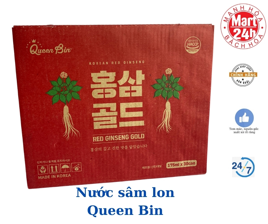 NƯỚC HỒNG SÂM RED GINSENG QUEEN BIN HÀN QUỐC
