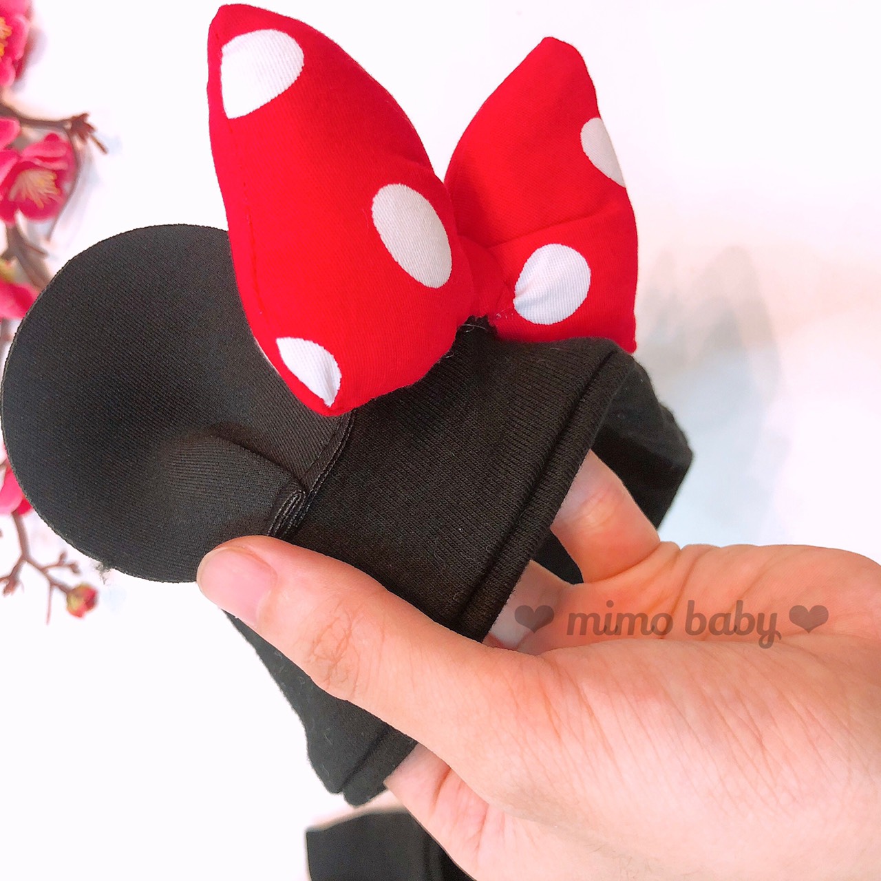 Băng đô bản to nơ mickey dễ thương cho bé