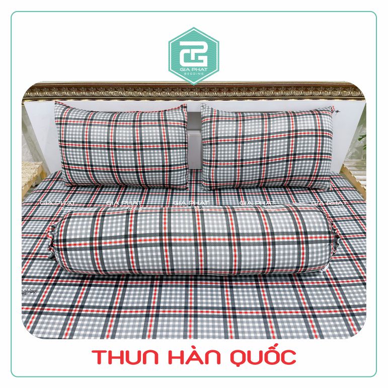 Korean Elastic Bed Sheet Set 4 Pieces (1 Sheet + 2 Pillowcases + 1 Body Pillowcase)