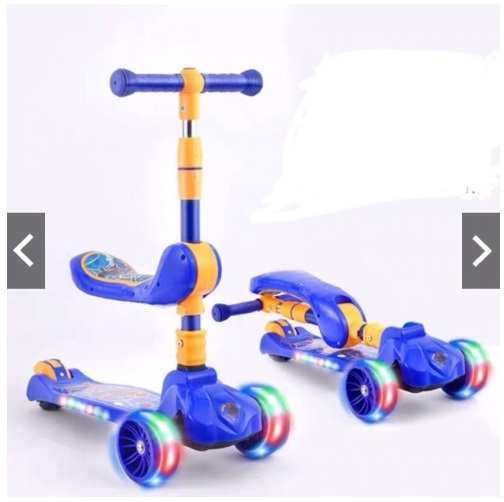 Xe trượt scooter có nhạc có đèn kiêm xe chòi chân 2 trong 1