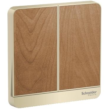 Mặt Nạ Cho Công Tắc Đôi Dòng Vuông - Series AvatarOn - Công tắc Schneider Electric - E8332_WD_G19; E8332_WE_G19