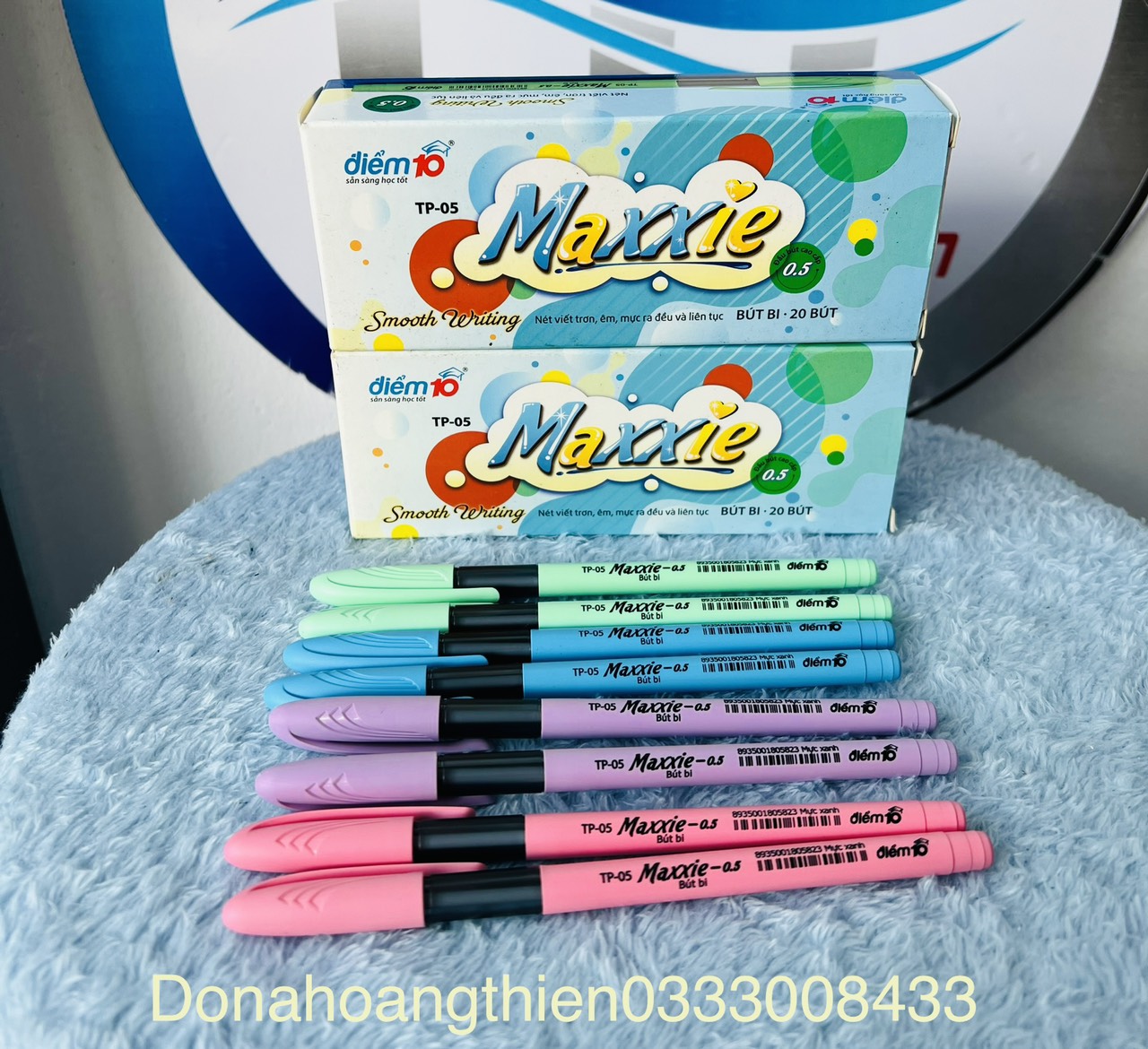 Hộp 20 bút bi maxxie thiên long điểm 10 tp-05